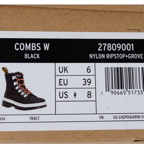 Dr. Martens Black Combs Ripstop Nylon Boots - Picture 5 of 13